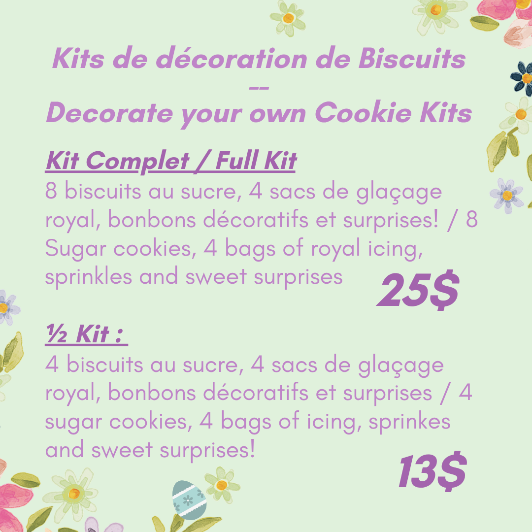 1/2 Kit de décoration de biscuits // 1/2 Cookie Decoration Kit